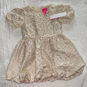 Lilly Pulitzer Gold Leopard Jacquard Dress